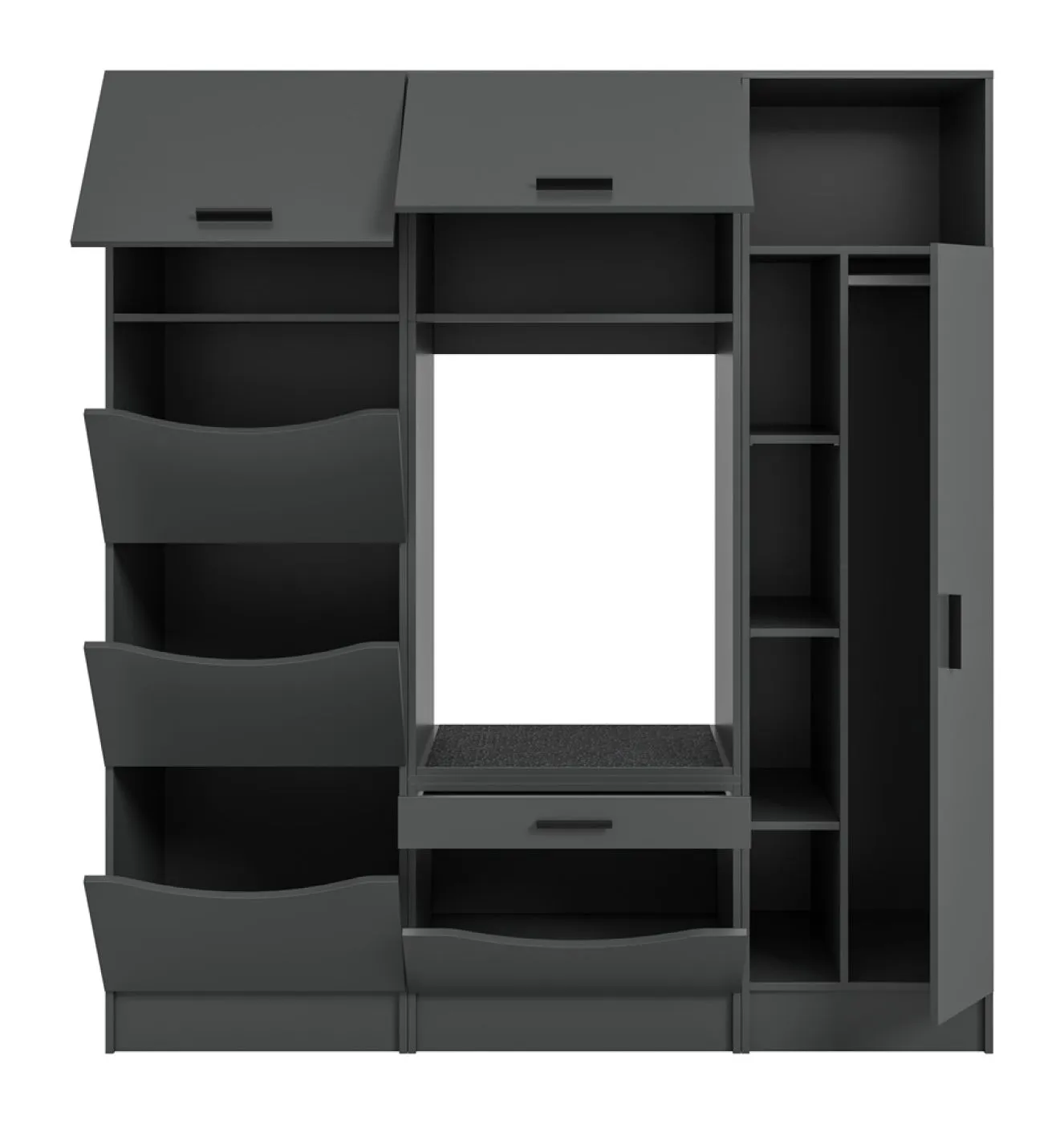 Waschmaschinenumbau Set Free 2 | 3-teilig | anthrazit