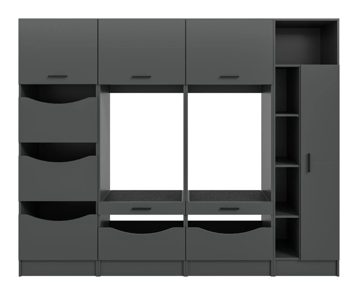 Waschmaschinenumbau Set Free 2 | anthrazit | 4-teilig