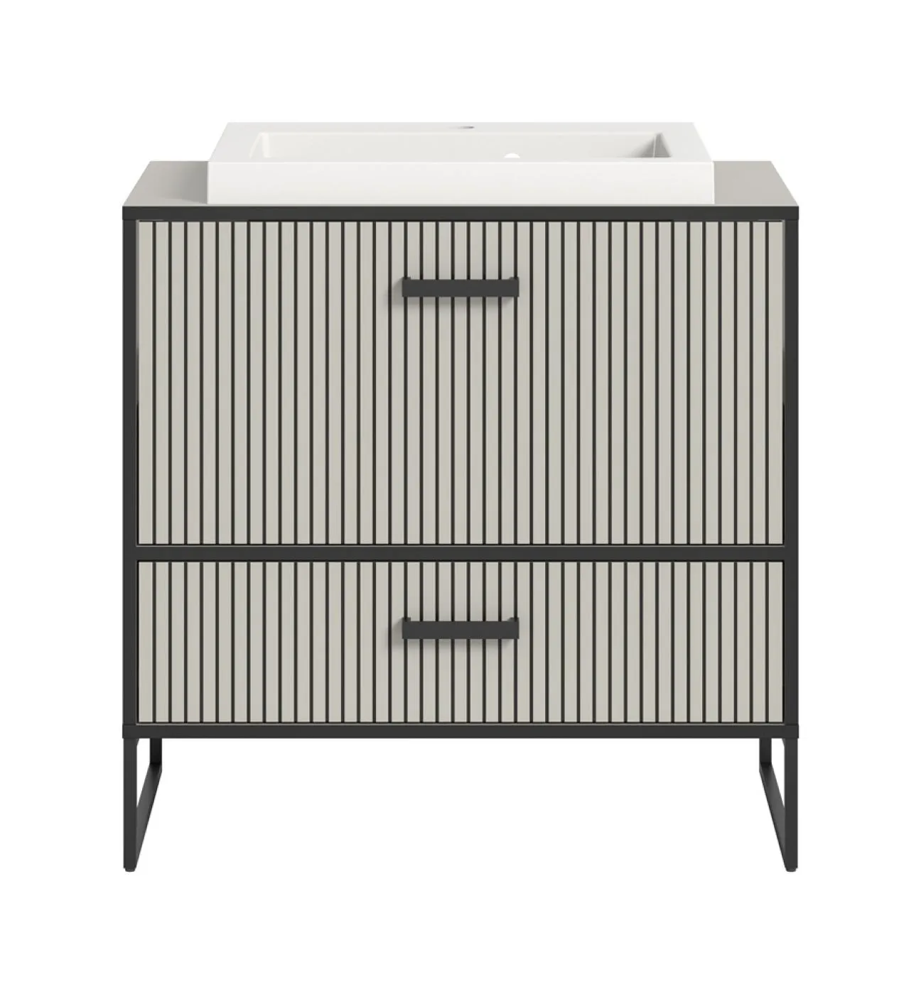 Waschtisch Bagno | mit Schubkästen | Kaschmir | inkl. Waschbecken