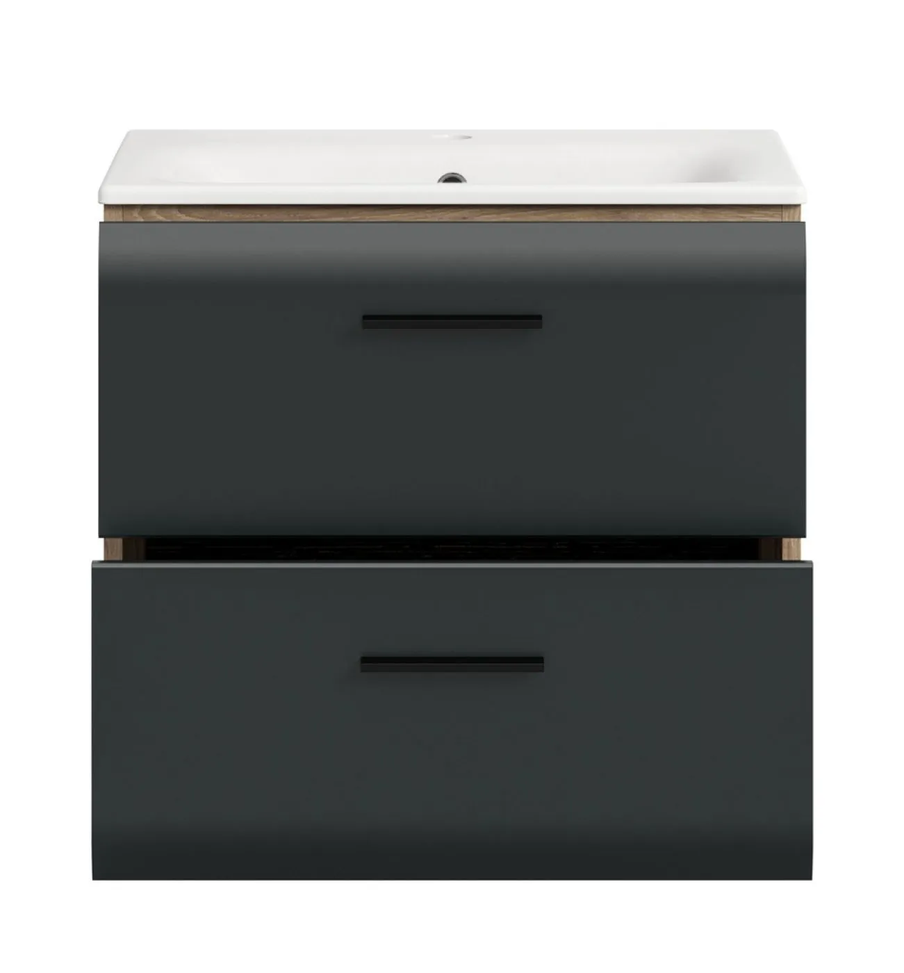 Waschtisch Ice 2 inkl. Waschbecken | Nox Oak / schwarz matt