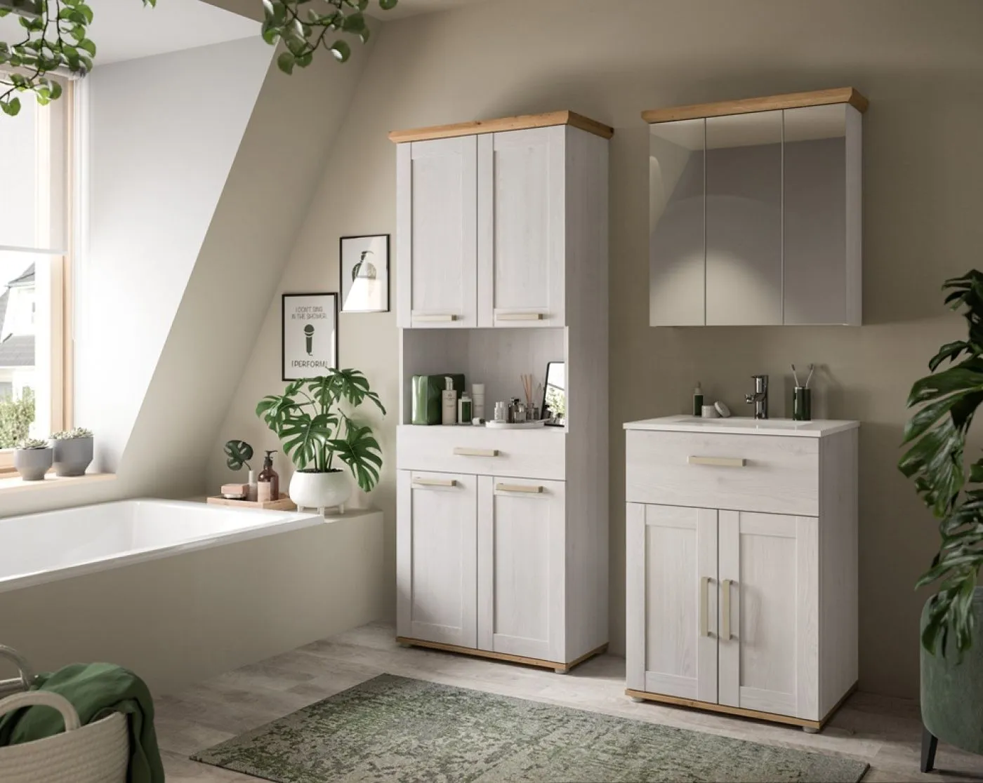 Waschtisch inkl. Waschbecken Verona | Sibiu Larche / Artisan Eiche