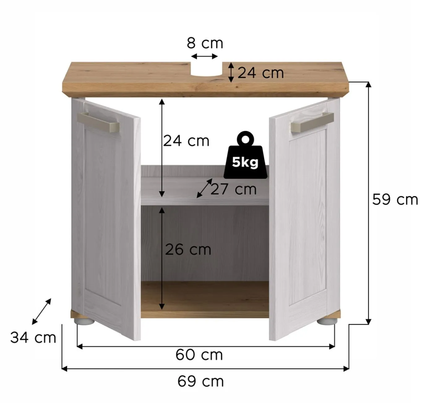 Waschtisch Verona | Sibiu Larche / Artisan Eiche
