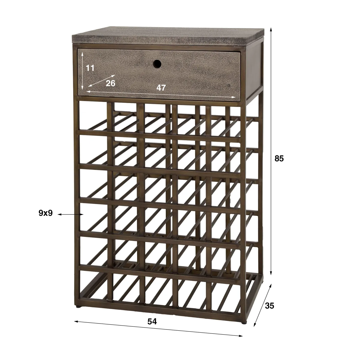 Weinschrank Du-Vin | Ferro | Antike bronze