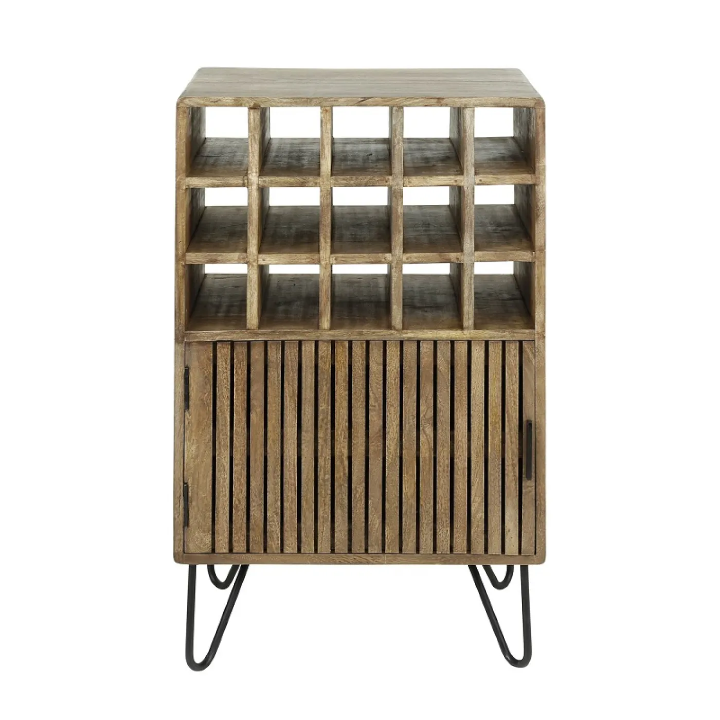 Weinschrank Dwina | Mangoholz | Sandfarben