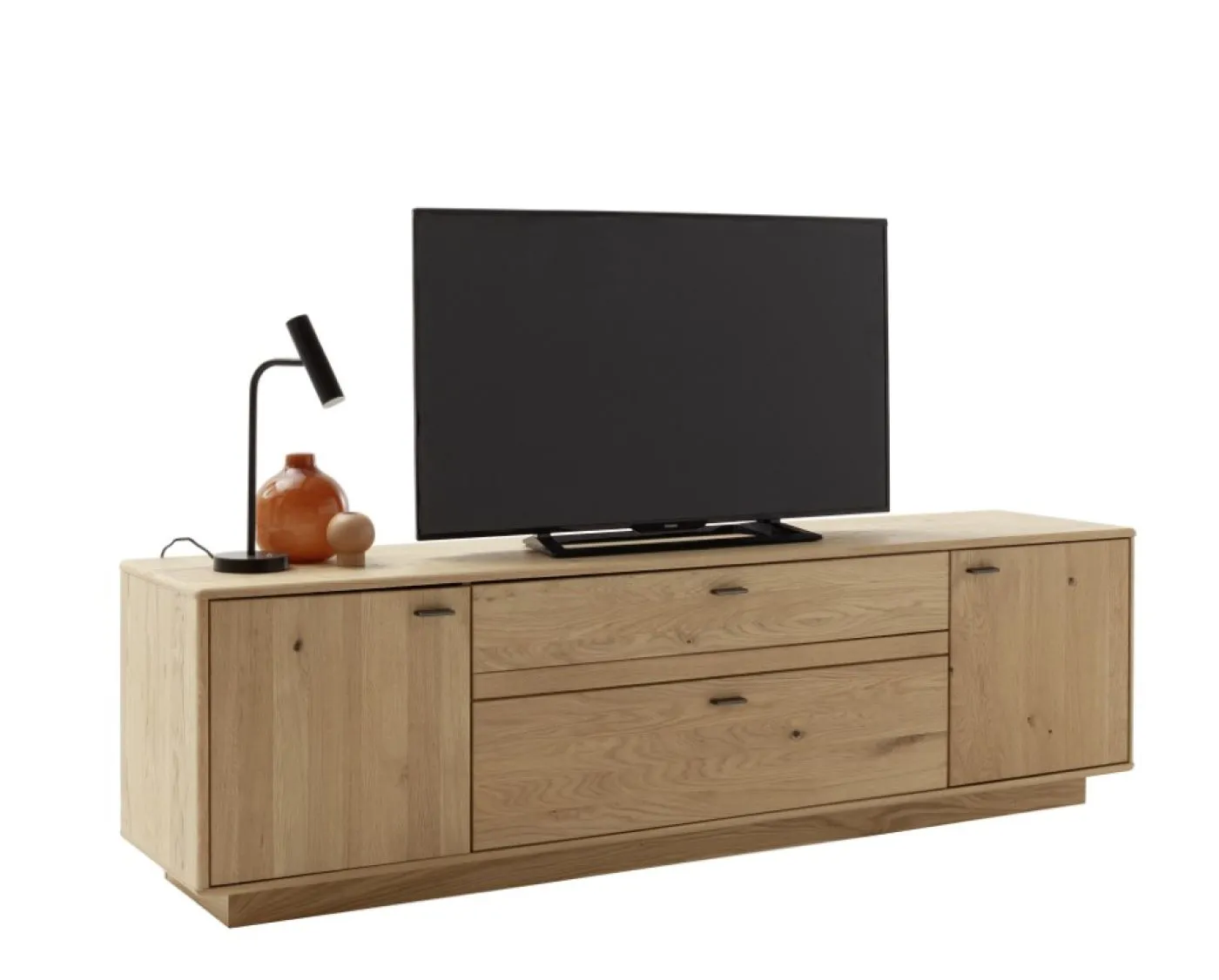 Wohnkombination Freeport | Ast-/ Balkeneiche | 3-teilig | mit 165 cm Beleuchtung