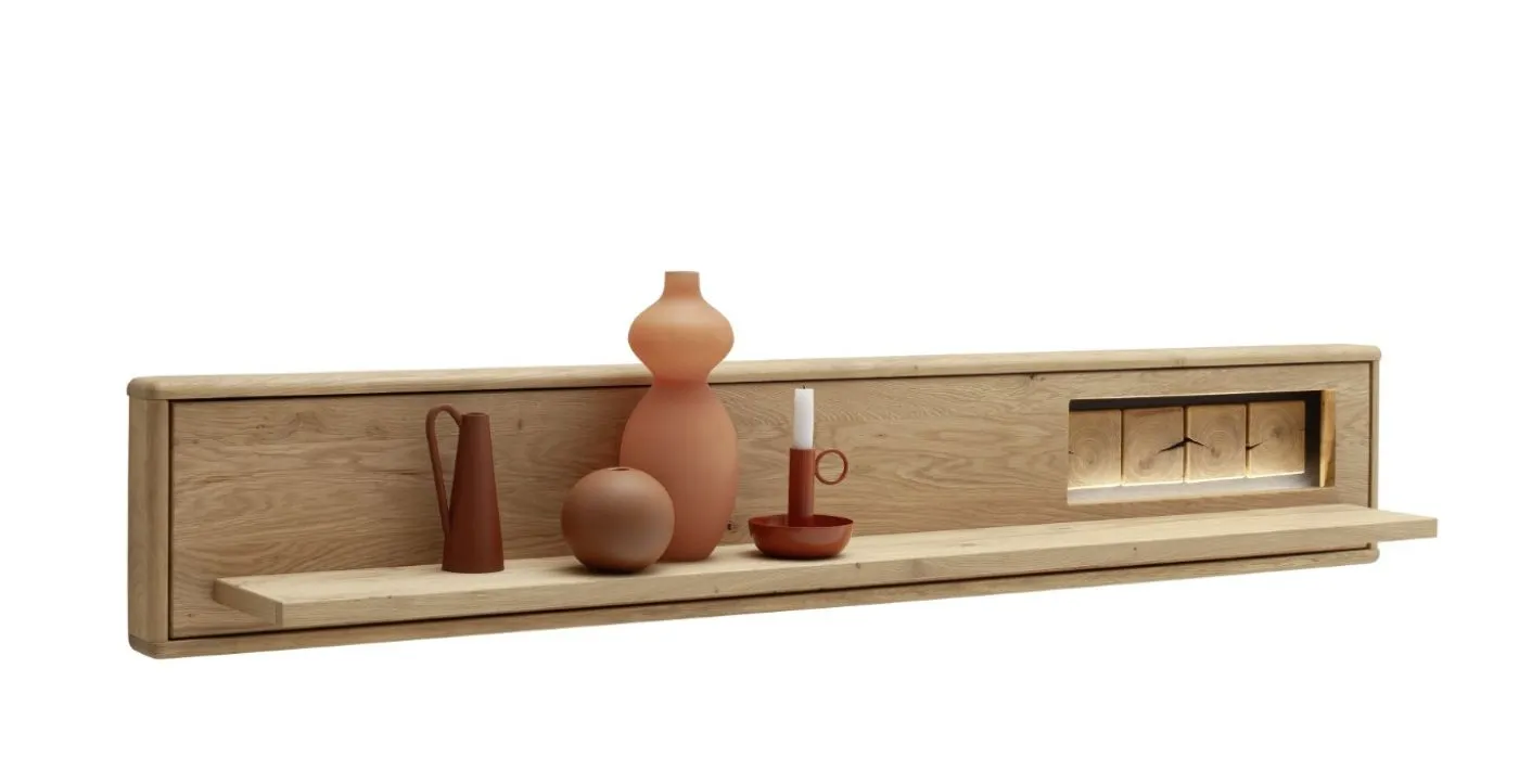 Wohnkombination Freeport | Ast-/ Balkeneiche | 3-teilig | mit 50 cm Beleuchtung