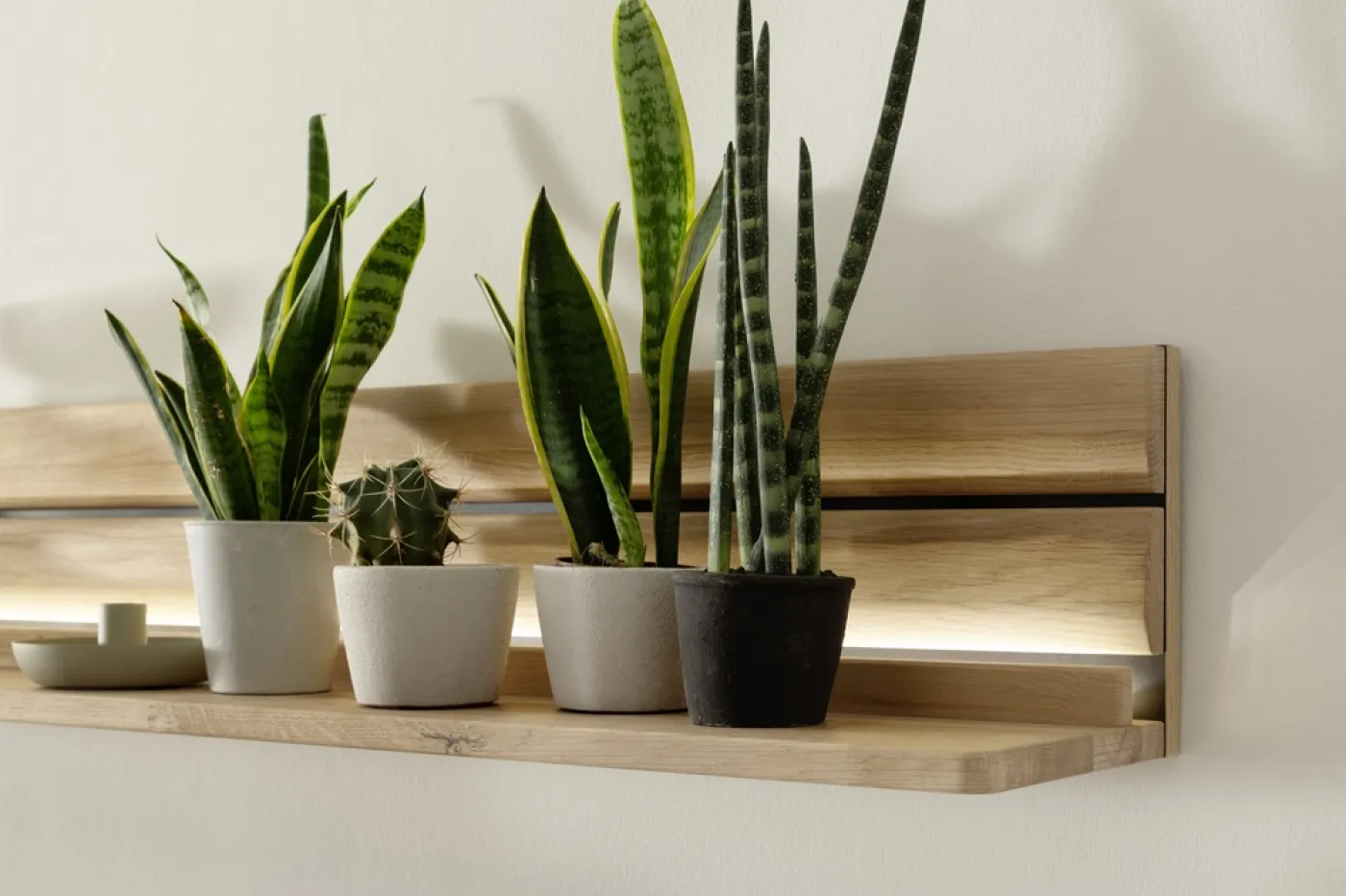 Wohnkombination Girona | Ast / Balkeneiche | 3-teilig | optional LED Beleuchtung