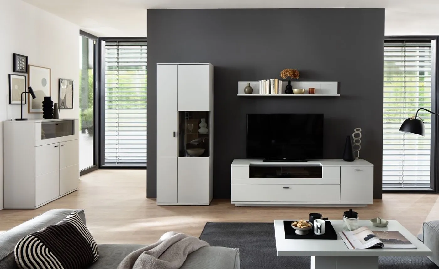 Wohnkombination Lissabon 2 | Modern White | 3-teilig