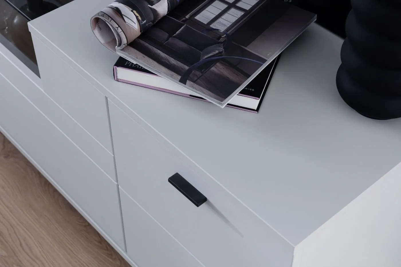 Wohnkombination Lissabon 2 | Modern White | 3-teilig | TV-Board mit Bandbeleuchtung