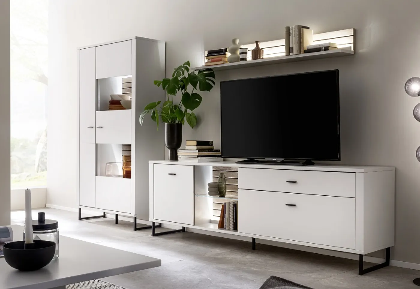 Wohnkombination Louisiana | Modern White | 3-teilig