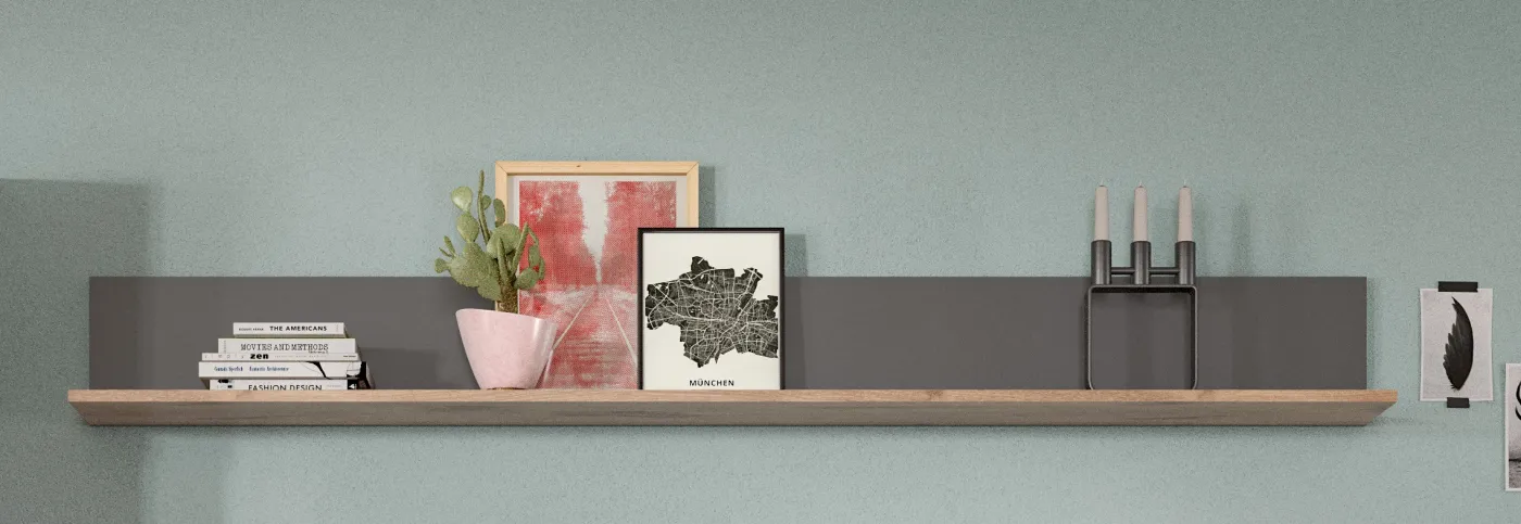 Wohnkombination Mason | Nox Oak / Basalt Grau | 4-teilig