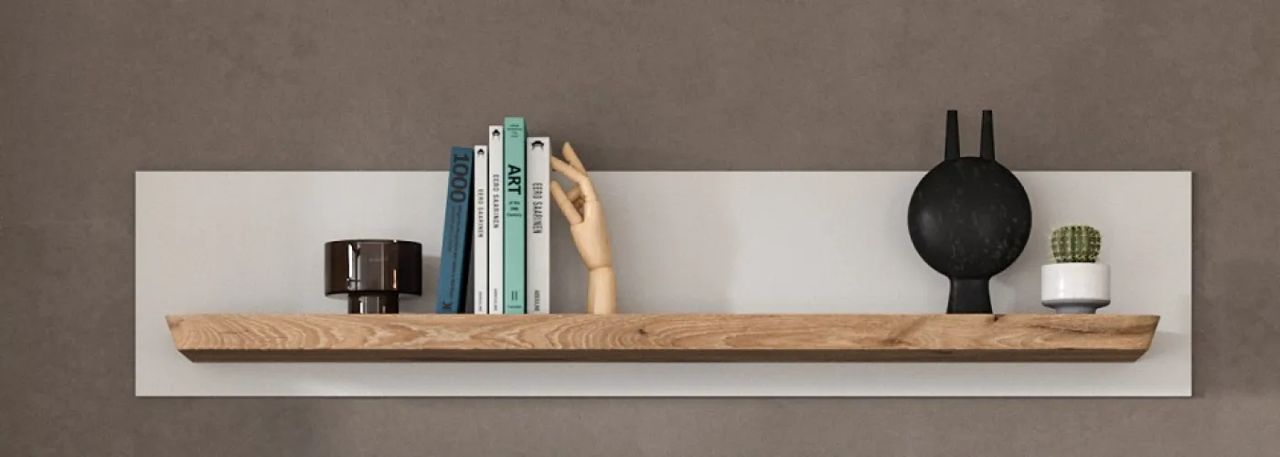 Wohnkombination Michigan | weiß / Viking Oak | 4-teilig