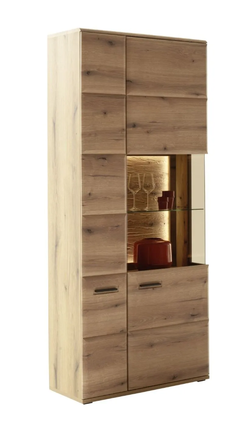 Wohnkombination Naxos 1 | Eiche Evoke | 3-teilig | mit 260 cm Beleuchtung