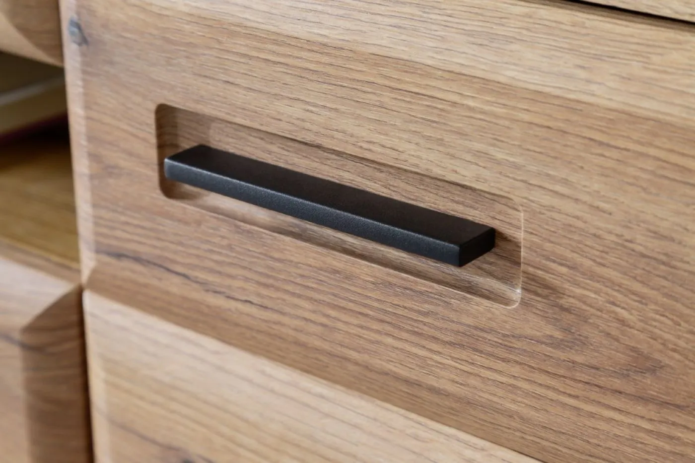 Wohnkombination Naxos | Eiche Evoke | 3-teilig | mit 110 cm Beleuchtung