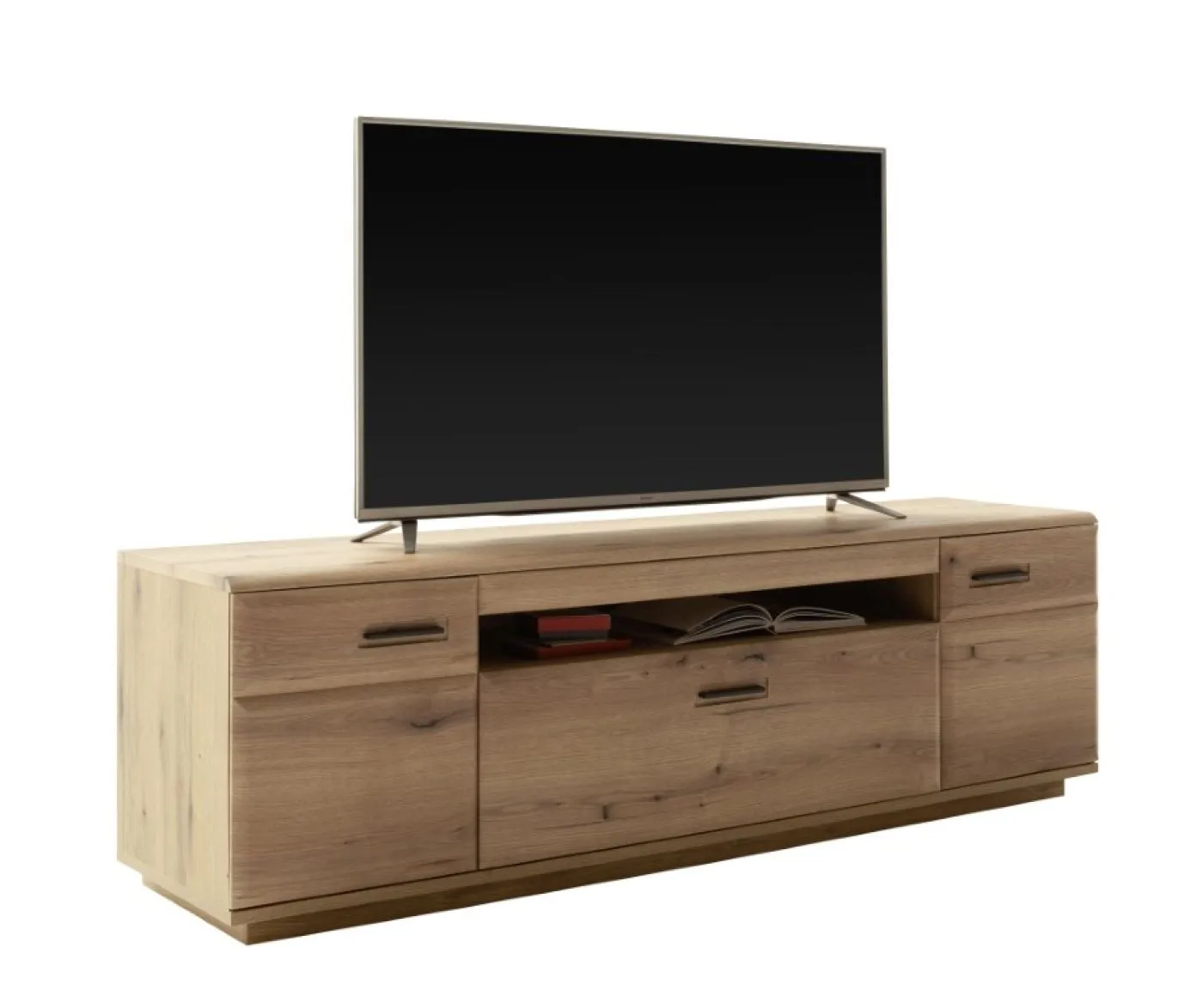 Wohnkombination Naxos | Eiche Evoke | 3-teilig | mit 260 cm Beleuchtung