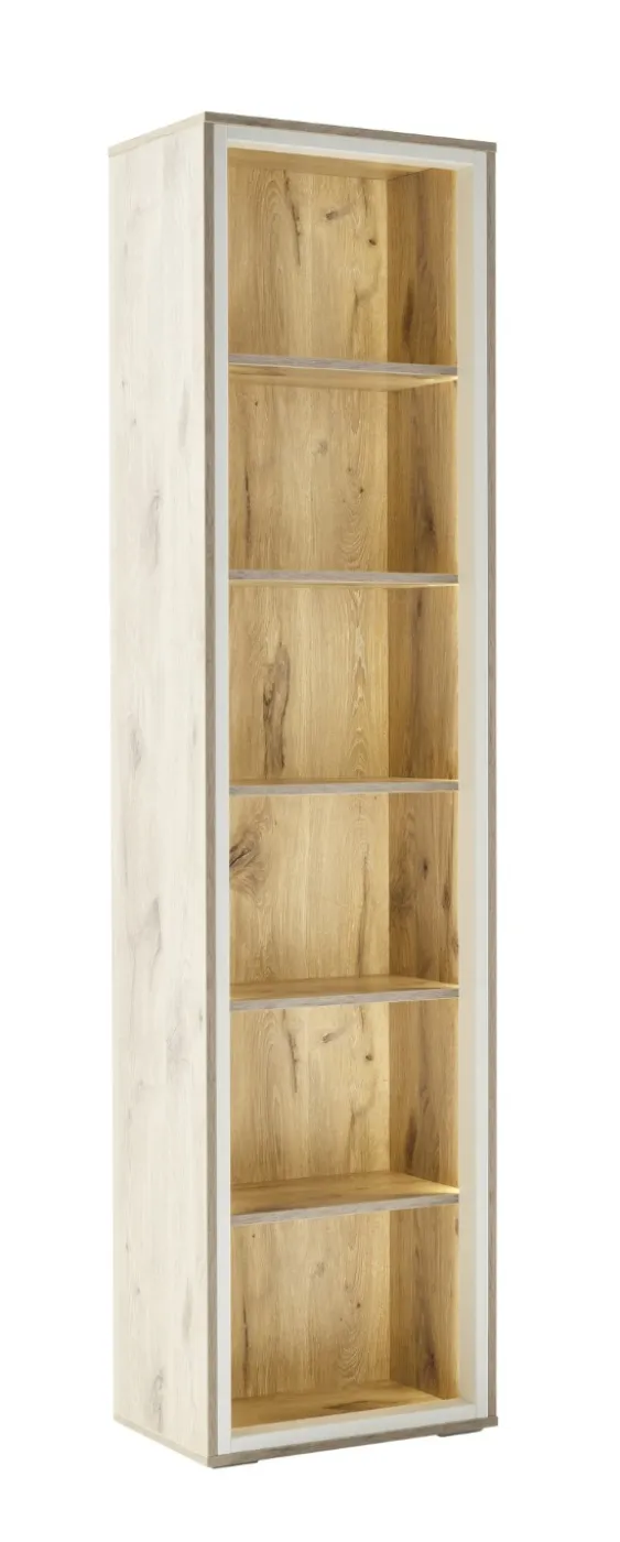 Wohnkombination Santerno | Soft white / Viking Oak | 3-teilig | Komplettset