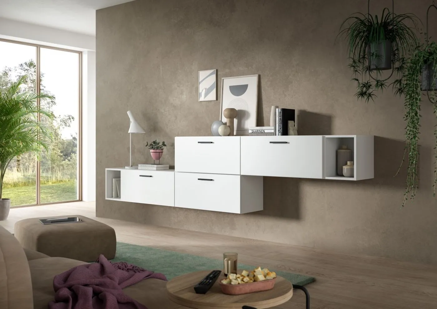Wohnkombination The One 2 | 6-teilig | weiß Komplettset
