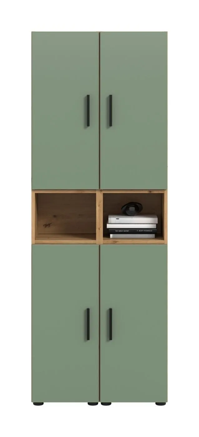Wohnkombination The One 3 | 6-teilig | Artisan Oak / Smoke Green ohne