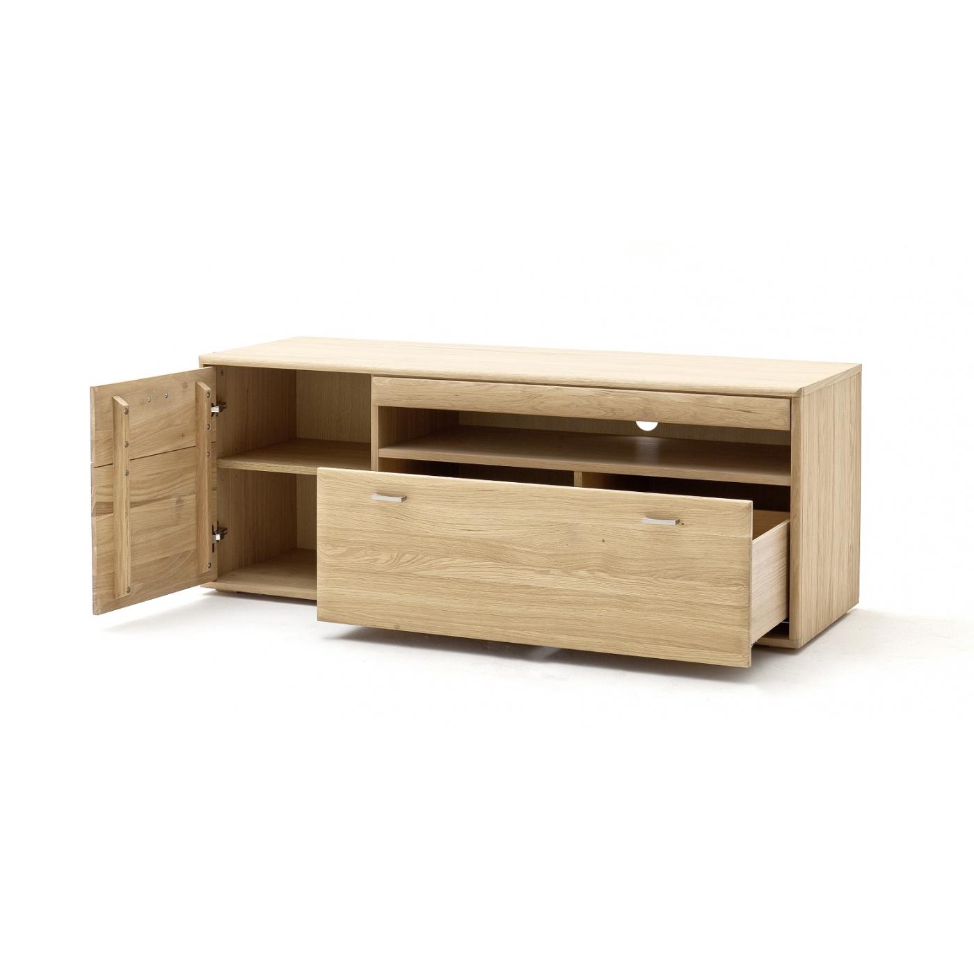 Wohnwand Anbauwand 2 Tarragona | Eiche Bianco | 4-teilig | LED Beleuchtung