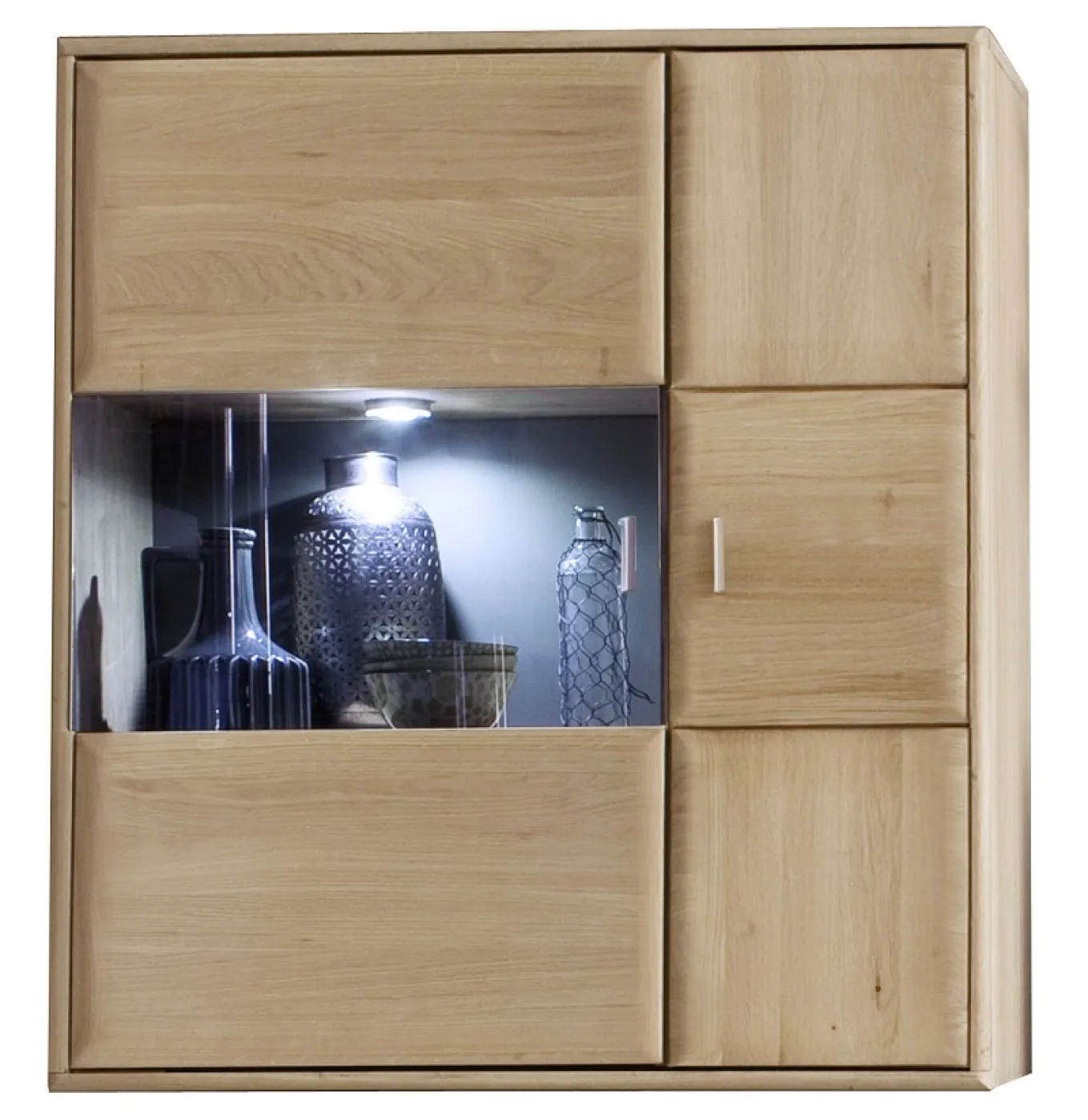 Wohnwand Anbauwand 3 Tarragona | Eiche Bianco | 4-teilig