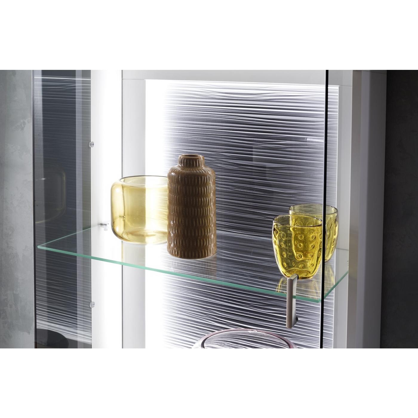 Wohnwand Anbauwand Amora | weiß matt | 3-teilig | LED Beleuchtung