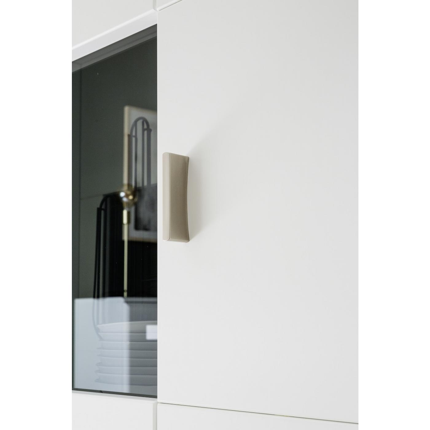 Wohnwand Anbauwand Amora | weiß matt | 3-teilig | LED Beleuchtung