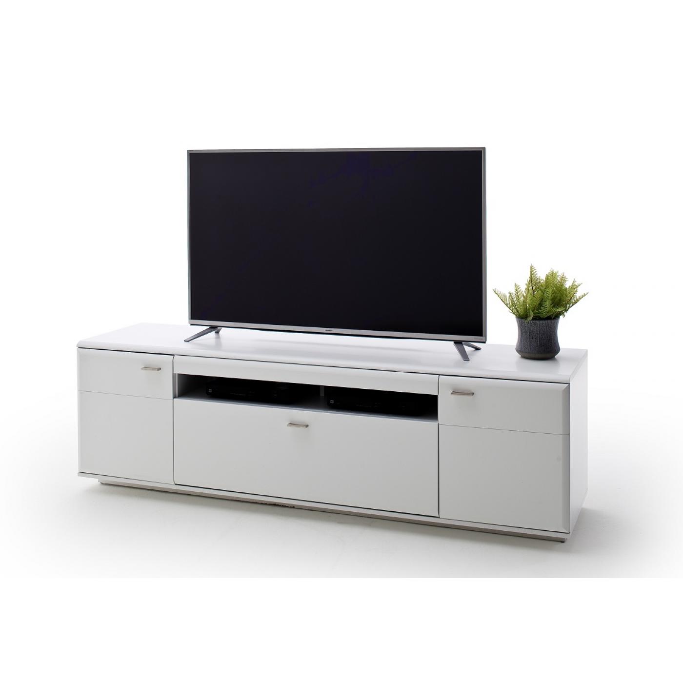 Wohnwand Anbauwand Amora | weiß matt | 3-teilig | LED Beleuchtung