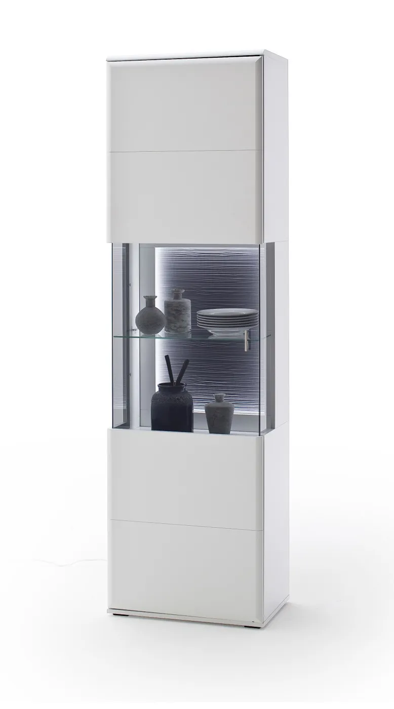 Wohnwand Anbauwand Amora | weiß matt | 3-teilig