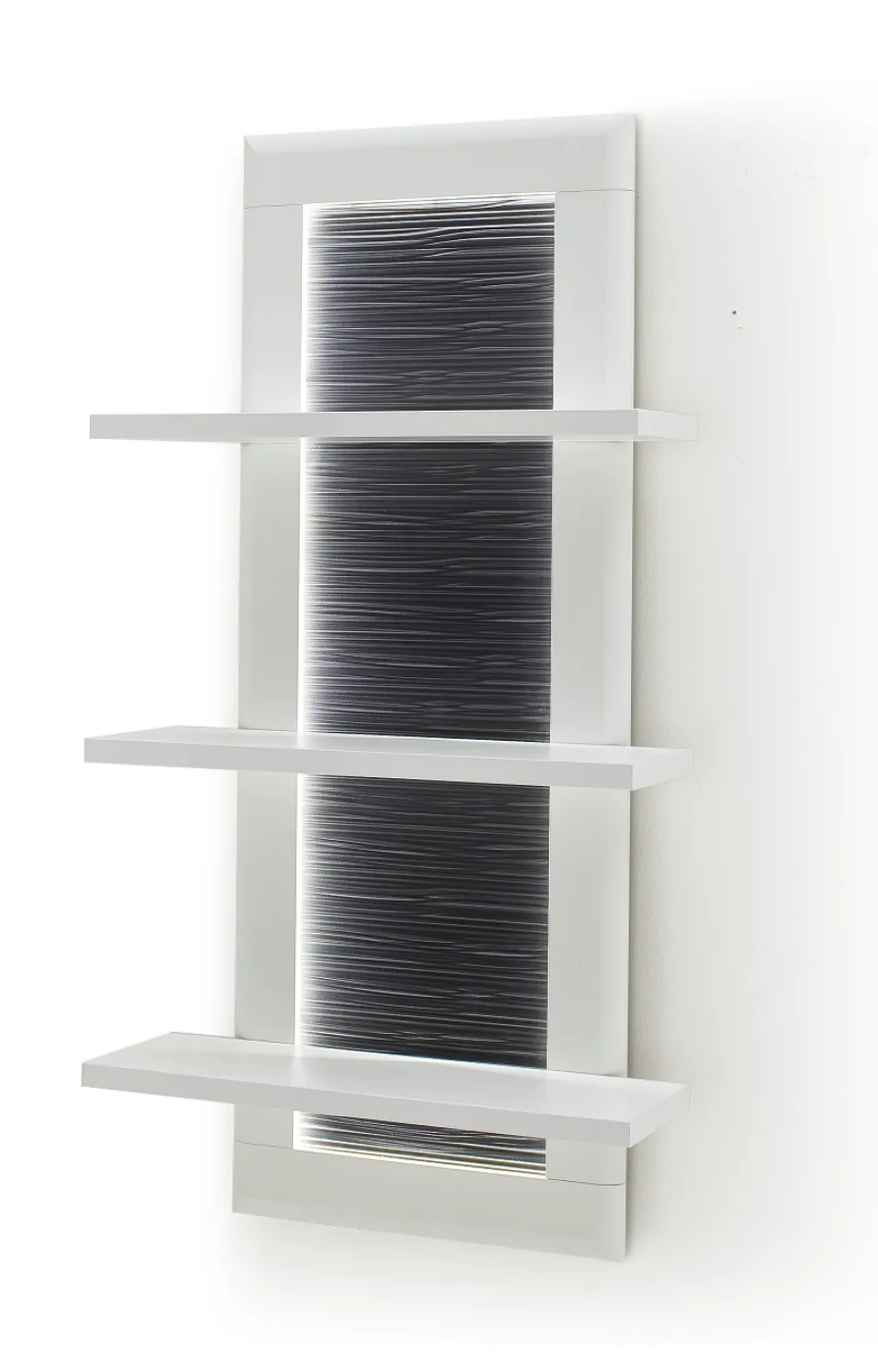Wohnwand Anbauwand Amora | weiß matt | 3-teilig | LED Beleuchtung