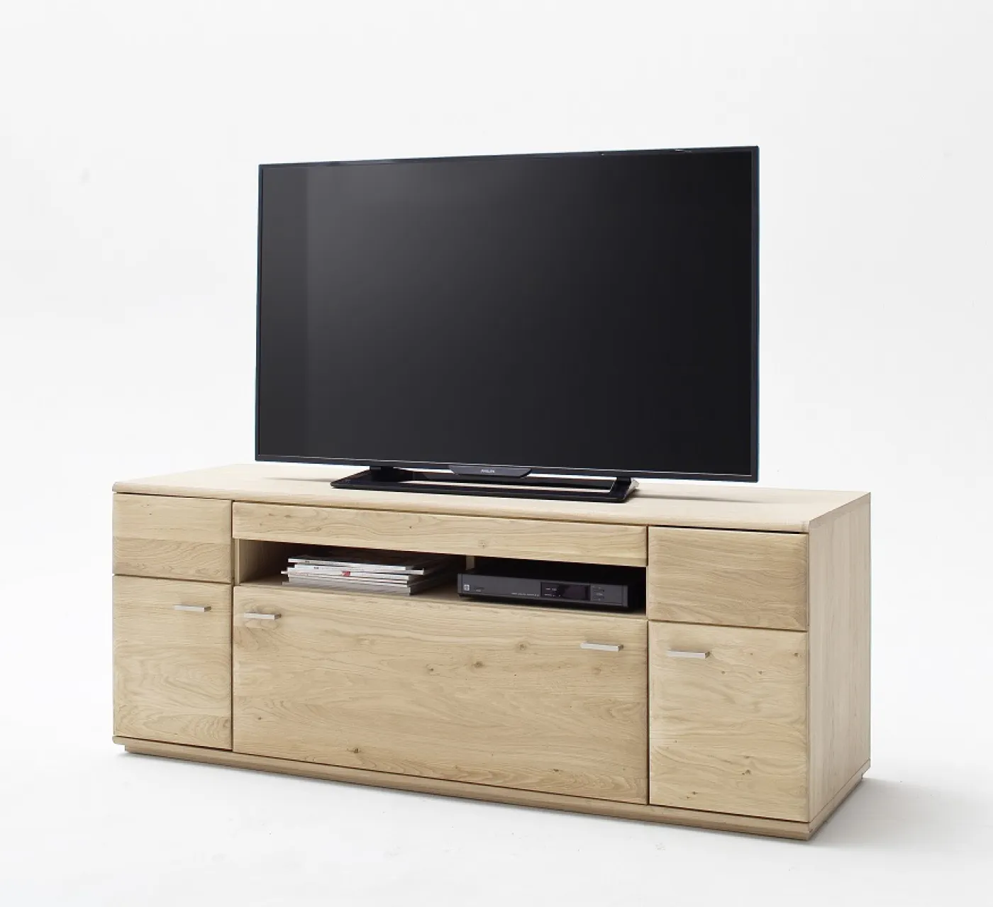 Wohnwand Anbauwand I Bologna 3 | Eiche Bianco | 4-teilig