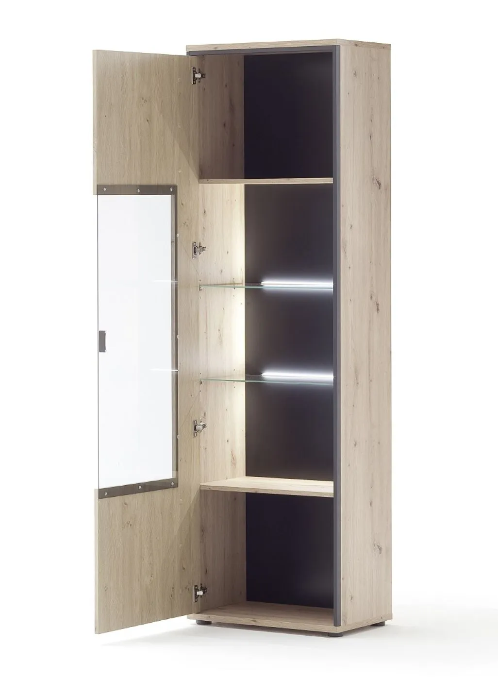 Wohnwand Anbauwand I Buenos Aires | Balkeneiche | 3-teilig | LED Beleuchtung 2
