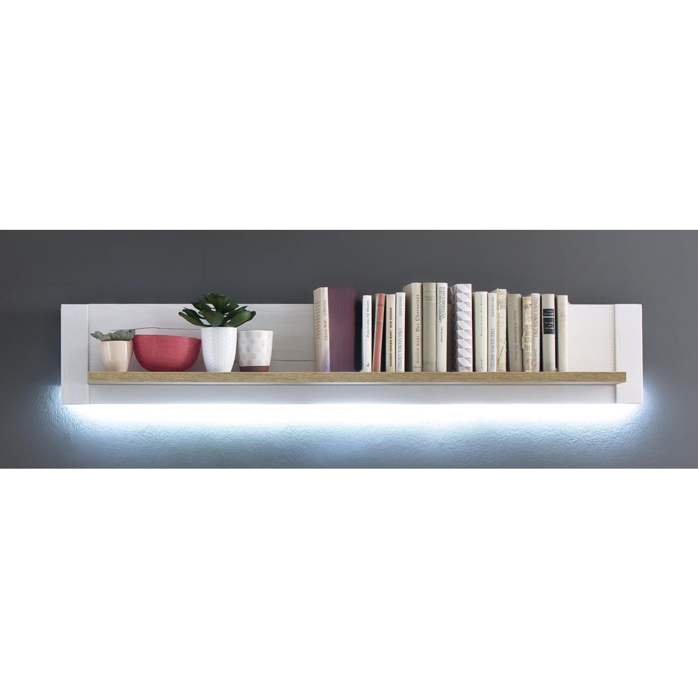 Wohnwand Anbauwand II Brixen | Landhaus modern | Pinie Aurelio / Grandson Oak | 3-teilig | LED Beleuchtung