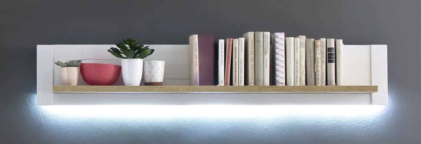 Wohnwand Anbauwand II Brixen | Landhaus modern | Pinie Aurelio / Grandson Oak | 3-teilig