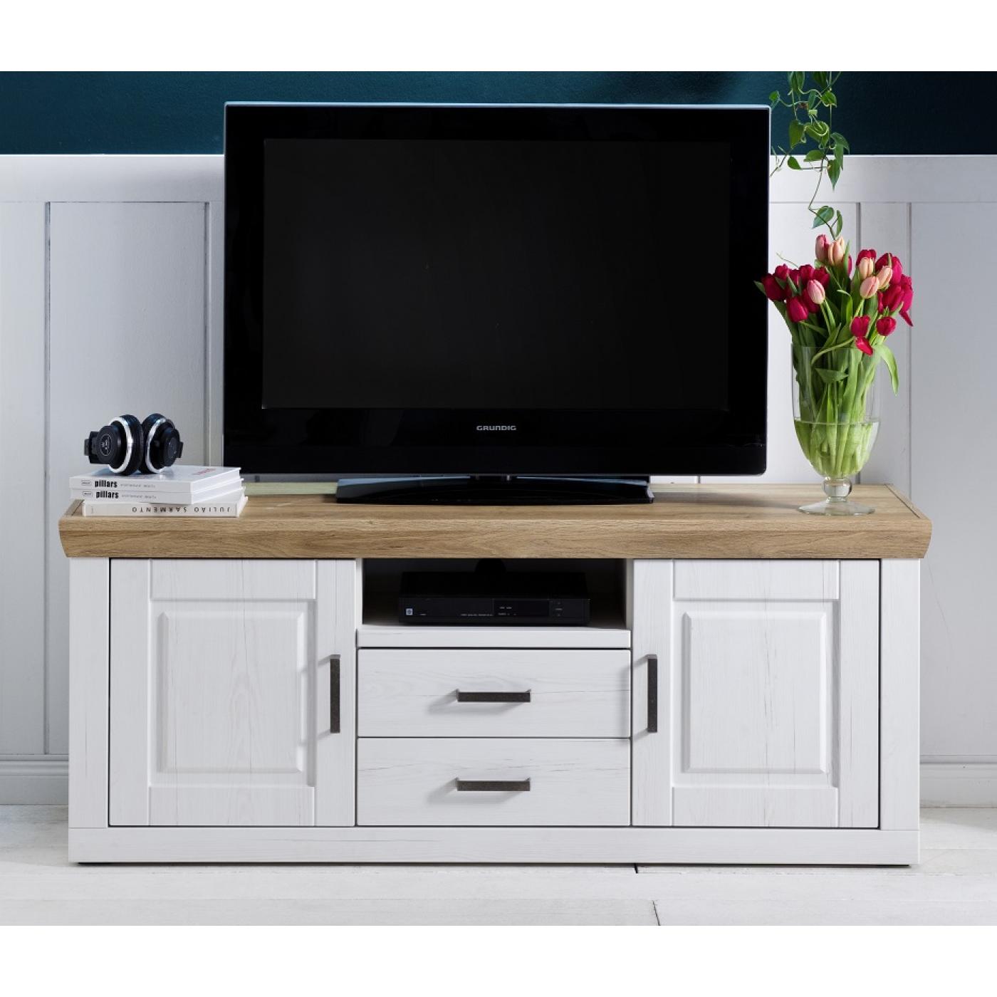 Wohnwand Anbauwand III Brixen | Landhaus modern | Pinie Aurelio / Grandson Oak | 4-teilig | LED Beleuchtung