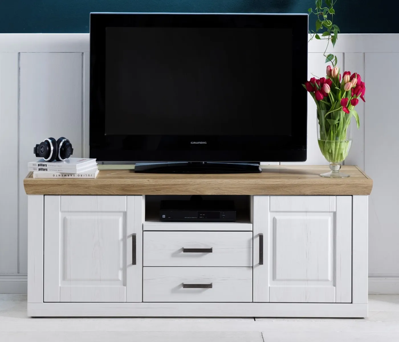 Wohnwand Anbauwand III Brixen | Landhaus modern | Pinie Aurelio / Grandson Oak | 4-teilig