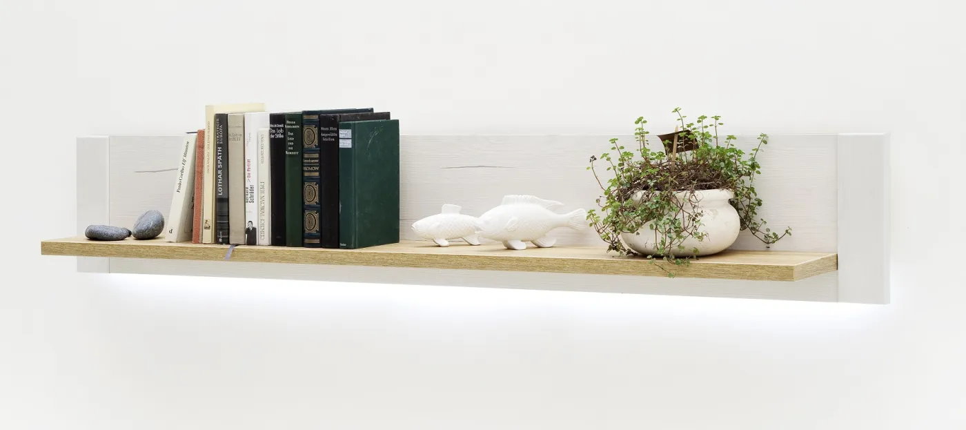 Wohnwand Anbauwand III Brixen | Landhaus modern | Pinie Aurelio / Grandson Oak | 4-teilig