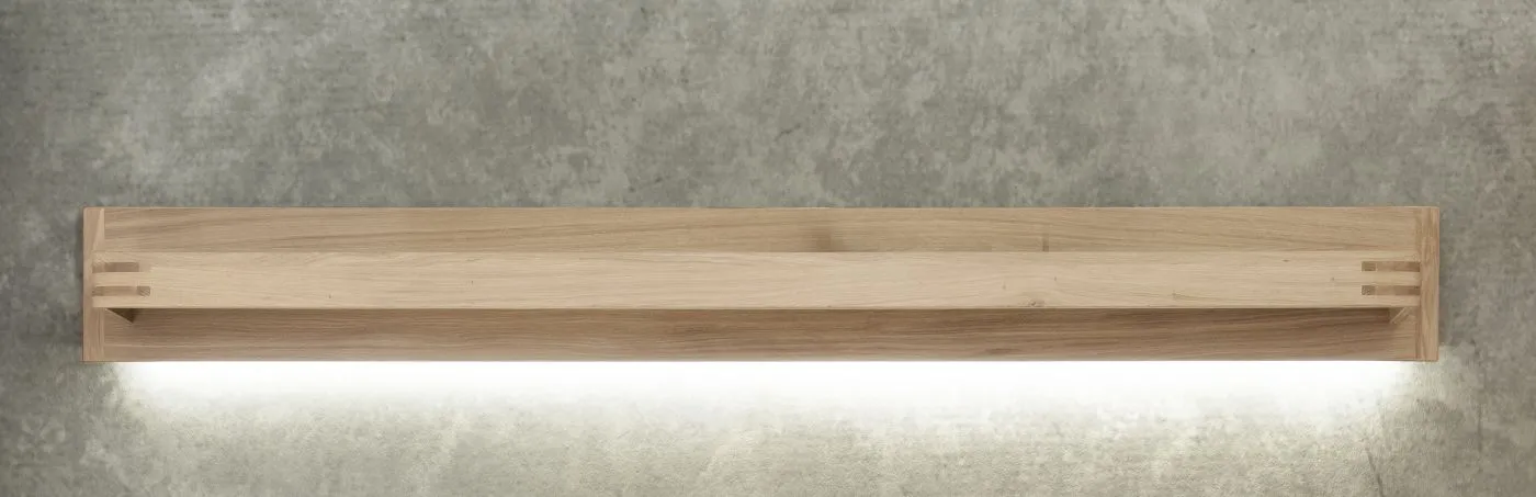 Wohnwand Anbauwand Salvador 1 | Balkeneiche Bianco | 4-teilig | LED 2