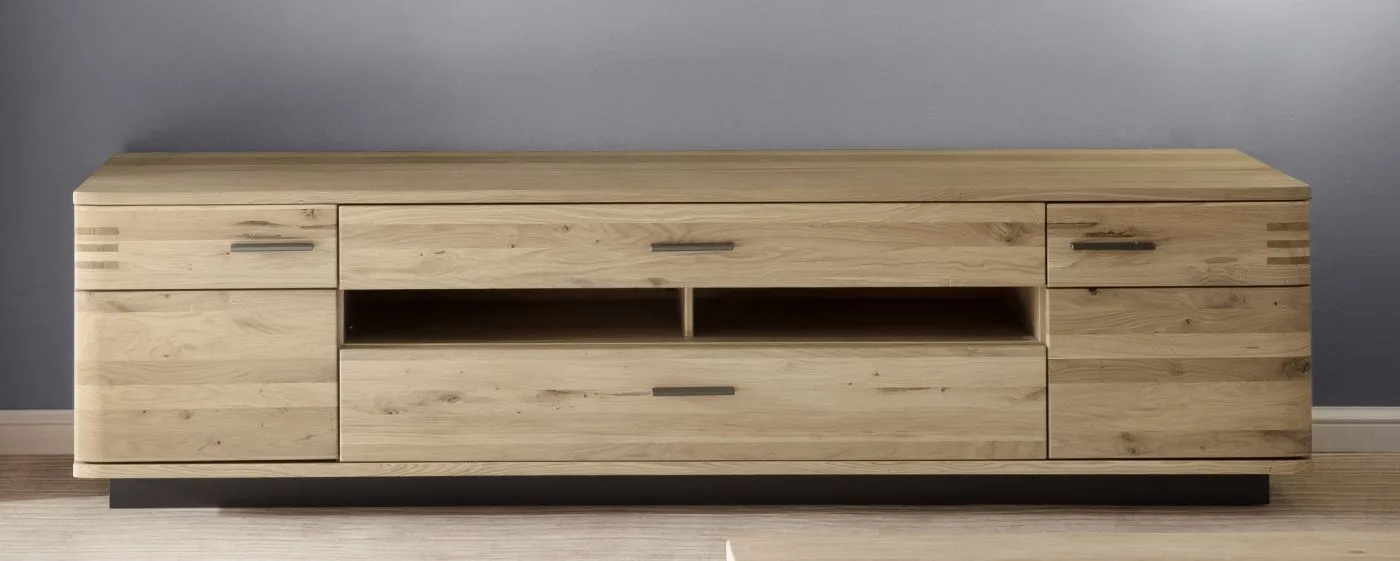 Wohnwand Anbauwand Salvador | Balkeneiche Bianco | 3-teilig 4a
