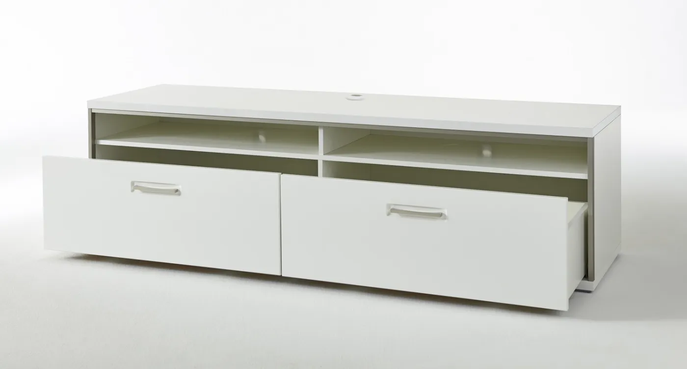 Wohnwand Trento 1 | weiß Hochglanz | 4-teilig