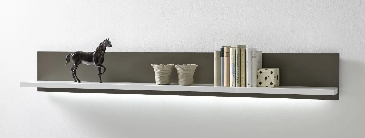 Wohnwand Trento 1 | weiß Hochglanz | 4-teilig | LED Beleuchtung 6