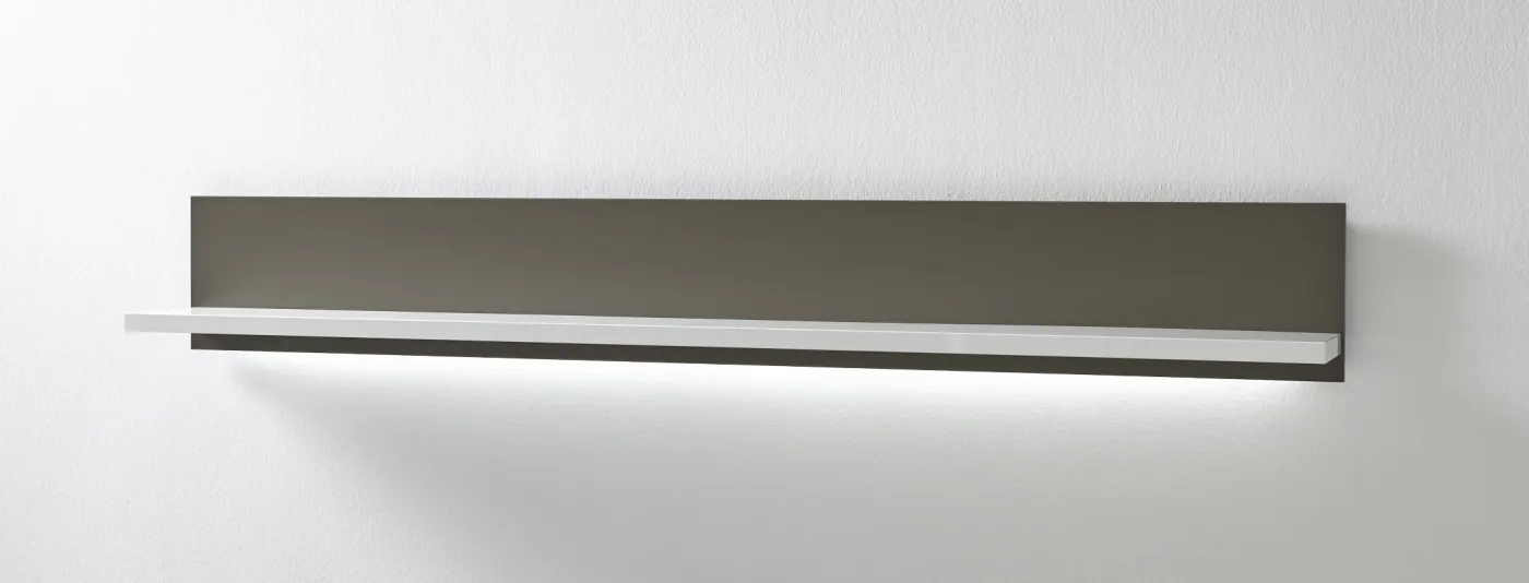 Wohnwand Trento 3 | weiß Hochglanz | 4-teilig | LED Beleuchtung