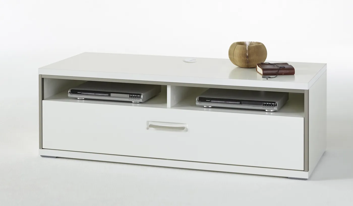 Wohnwand Trento 4 | weiß Hochglanz | 5-teilig