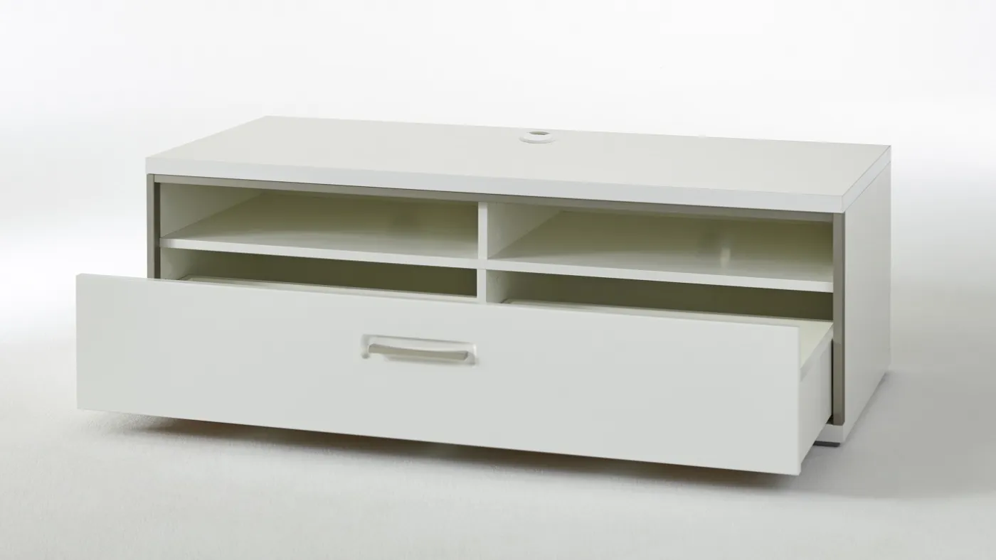 Wohnwand Trento 4 | weiß Hochglanz | 5-teilig