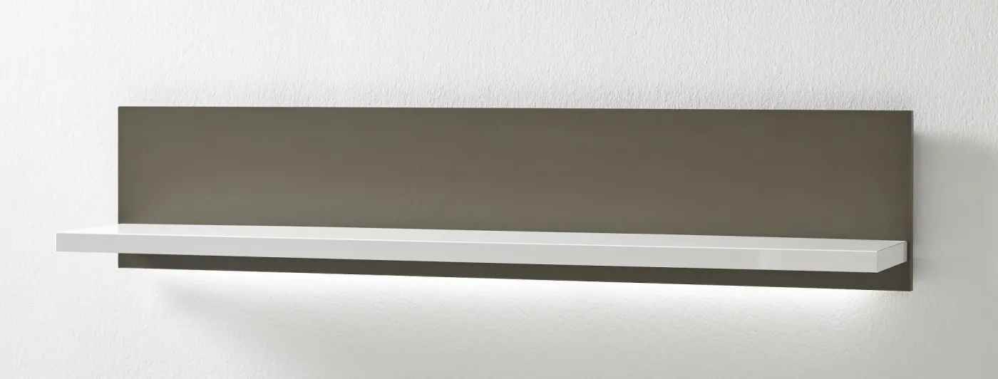 Wohnwand Trento 4 | weiß Hochglanz | 5-teilig | LED Beleuchtung