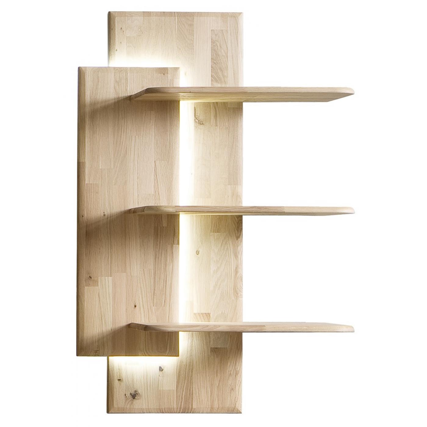 Wohnwand Wohnkombination Ravello 2 | Balkeneiche Bianco | 3-teilig | LED Beleuchtung