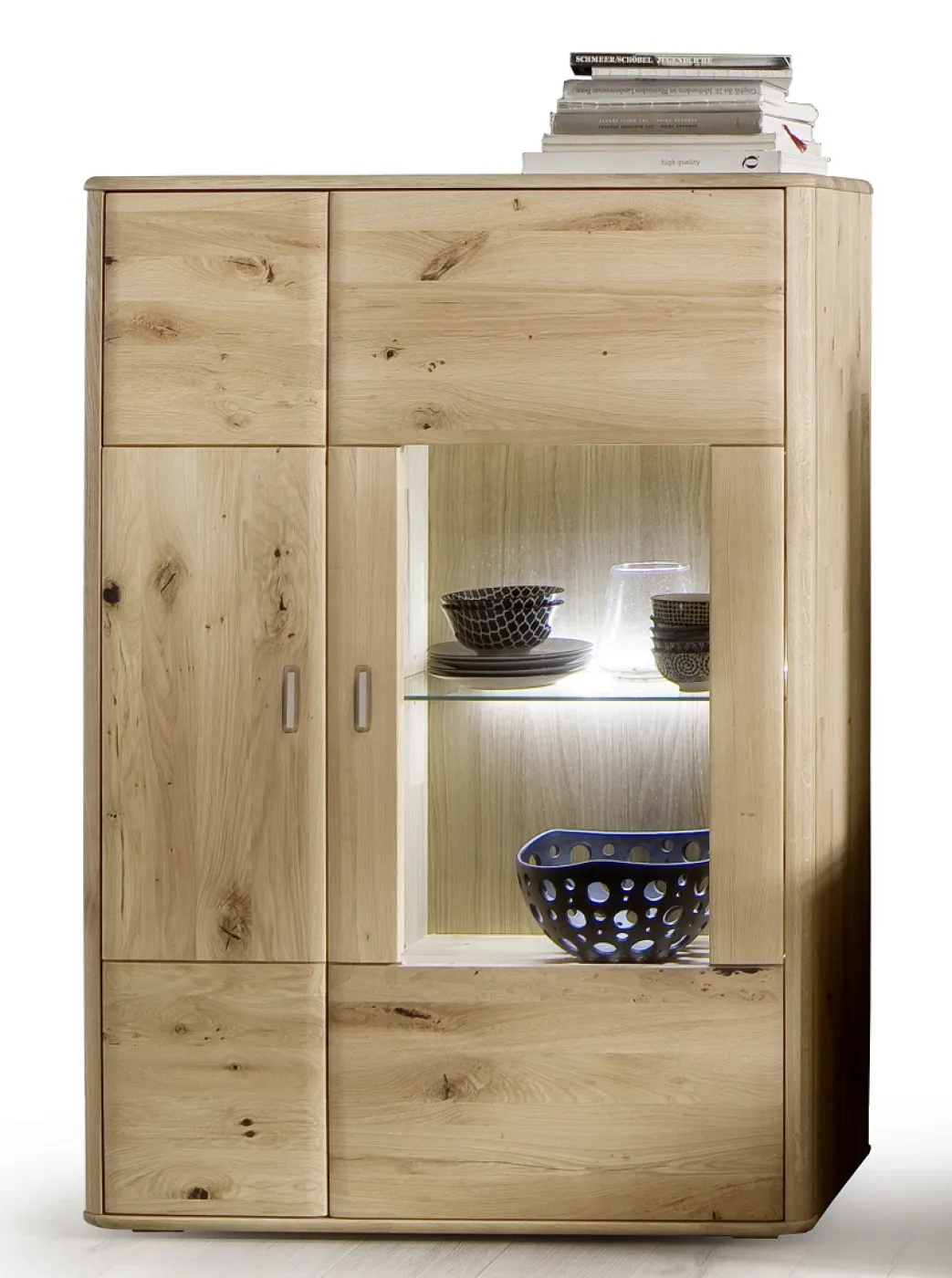 Wohnwand Wohnkombination Ravello 2 | Balkeneiche Bianco | 3-teilig