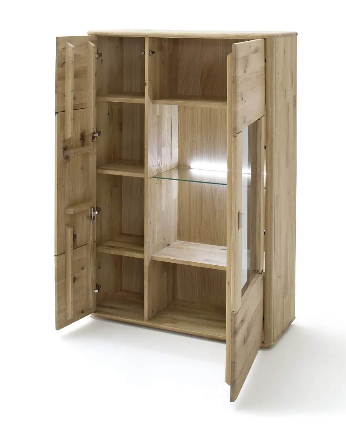 Wohnwand Wohnkombination Ravello 2 | Balkeneiche Bianco | 3-teilig