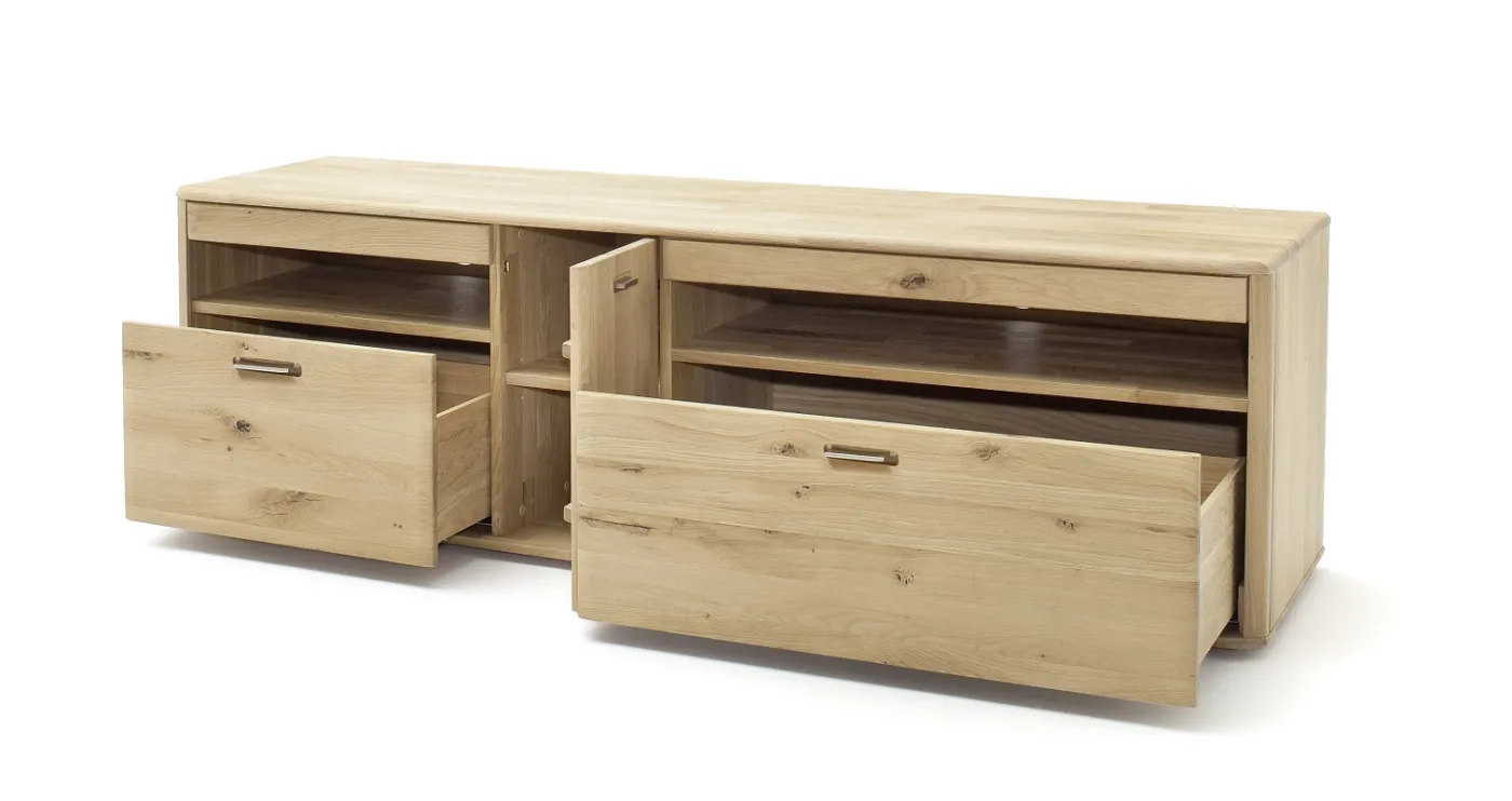 Wohnwand Wohnkombination Ravello 2 | Balkeneiche Bianco | 3-teilig