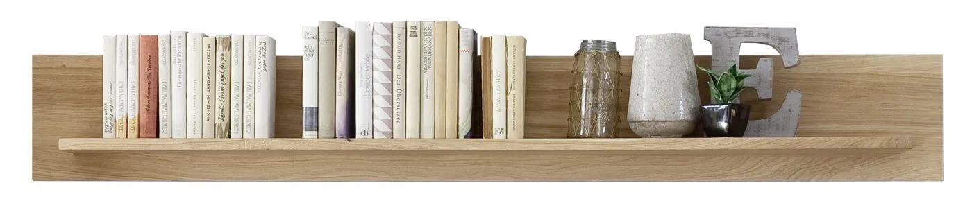 Wohnwand Wohnkombination Santori | Eiche Bianco | 4-teilig | LED Beleuchtung