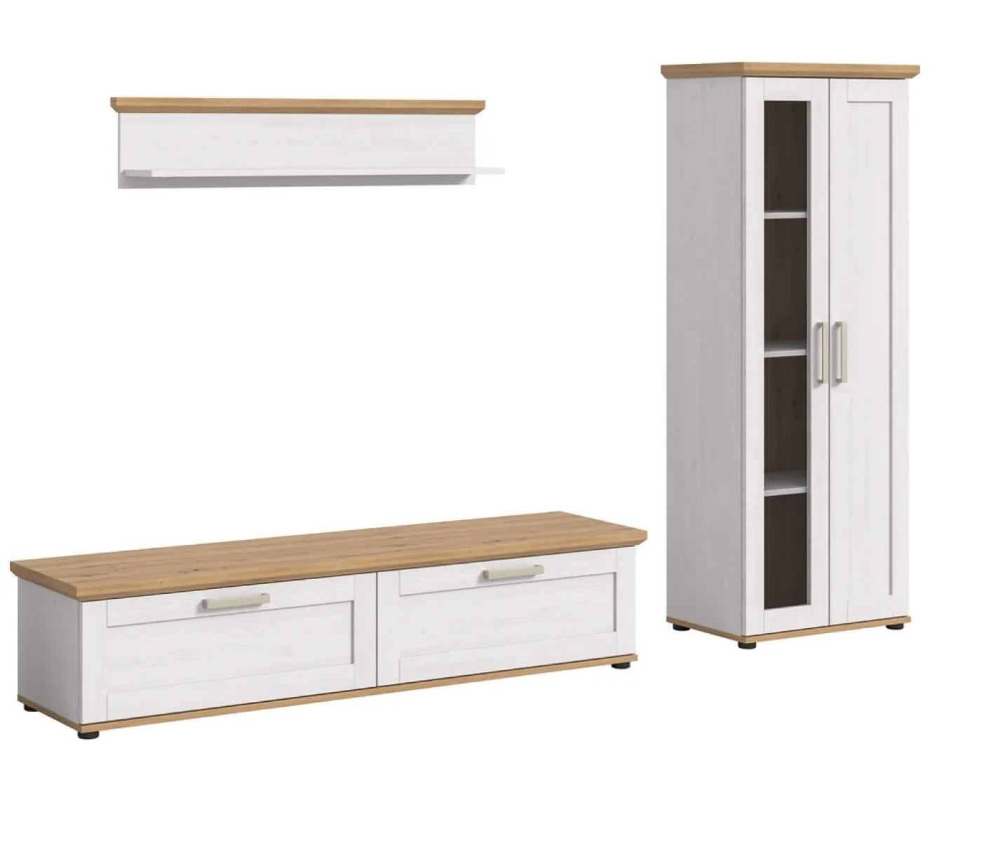 Wohnwand Wohnkombination Verona 2 | 3-teilig | Sibiu Lärche